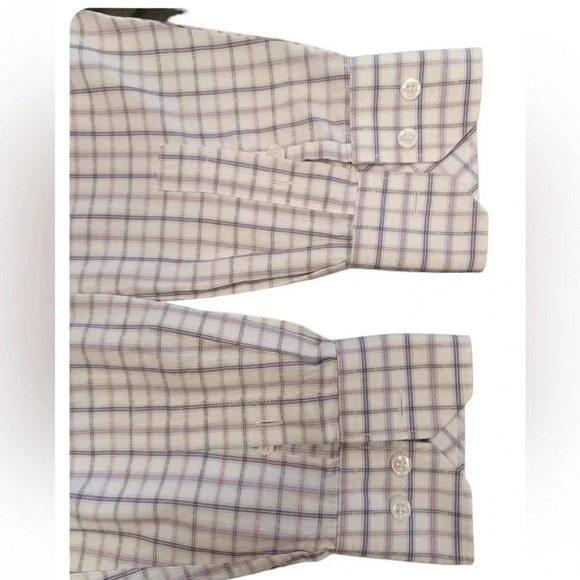 Daniel Hechter Long Sleeve Dress Shirt Purple & White Size 16/Large - Picture 5 of 10